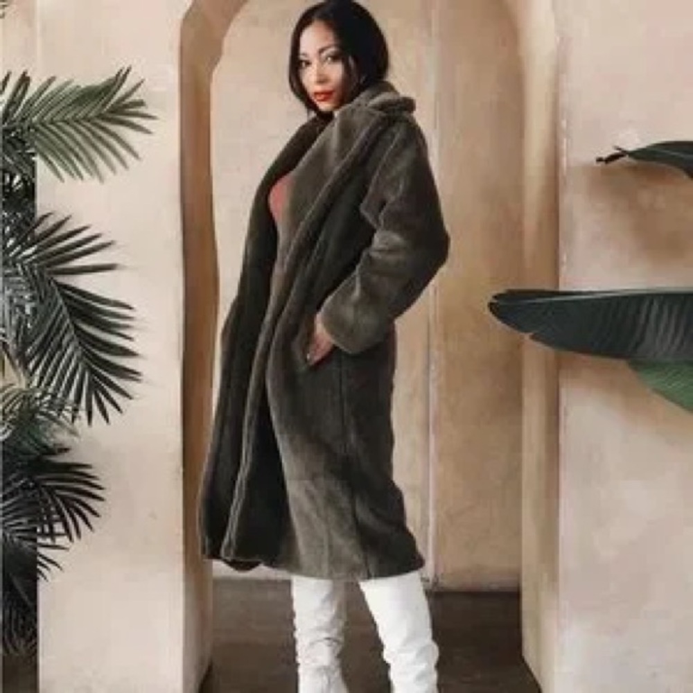 J. Crew dark brown Teddy coat